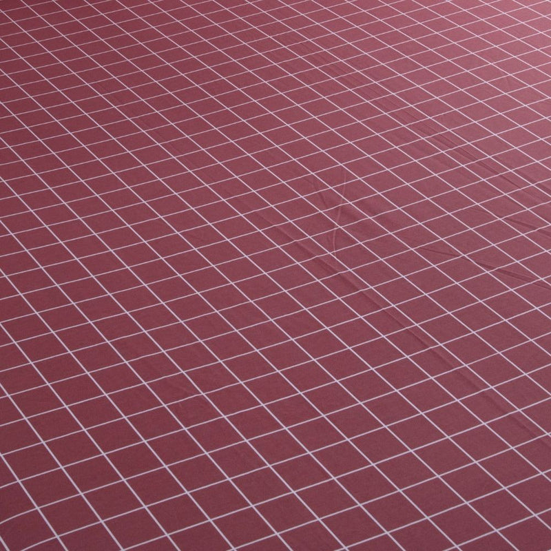 Jogo de Lençol Grid Quadriculado 3 Peças Queen 80% Algodão / 20% Poliéster P