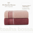 Kit 02 Toalhas de Banho Avulsas Bossa Tons de Rosa