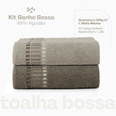 Kit 02 Toalhas de Banho Avulsas Bossa Tons de Marrom