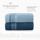 Kit 02 Toalhas de Banho Avulsas Bossa Tons de Azul
