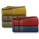 Kit 05 Toalhas de Banho Avulsas Amarelo, Marrom, Verde, Vermelho e Azul