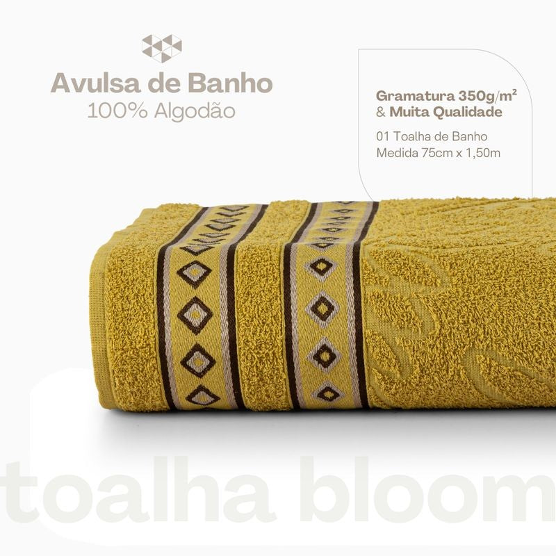 Toalha de Banho Avulsa Bloom Amarelo