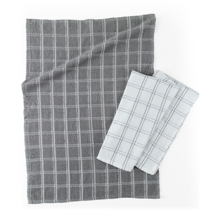 Kit 02 Panos de Copa Chess Xadrez Felpudo Cinza