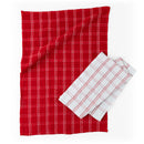 Kit 02 Panos de Copa Chess Xadrez Felpudo Vermelho