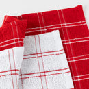 Kit 02 Panos de Copa Chess Xadrez Felpudo Vermelho