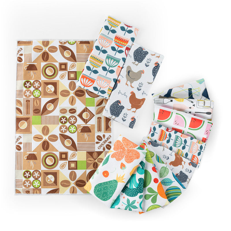 Kit Pano de Copa Seca Mais 10 Unidades Cores Variadas