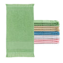 Kit com 12 Toalha Social Franjinha 23cm x 39cm Sortidas