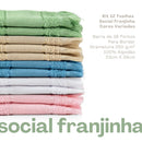 Kit com 12 Toalha Social Franjinha 23cm x 39cm Sortidas