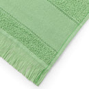 Kit com 12 Toalha Social Franjinha 23cm x 39cm Verde Erva Doce