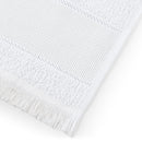 Kit com 12 Toalha Social Franjinha 23cm x 39cm Branco