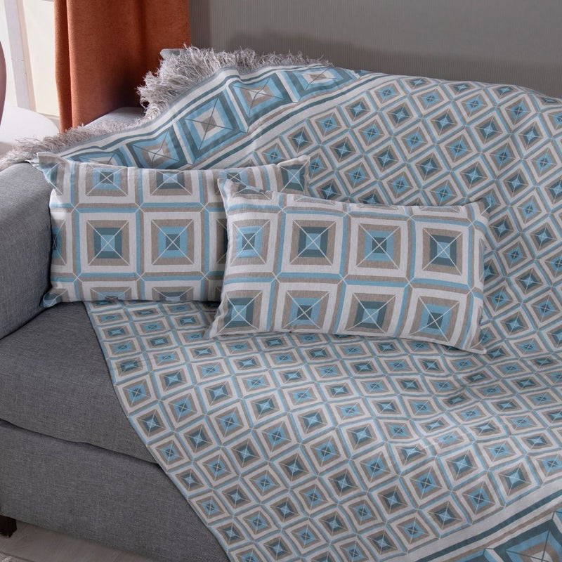 Kit Xale Para Sofá Com Franja Marrocos 5 Peças 1,35 x 1,35 60% Algodão / 40%