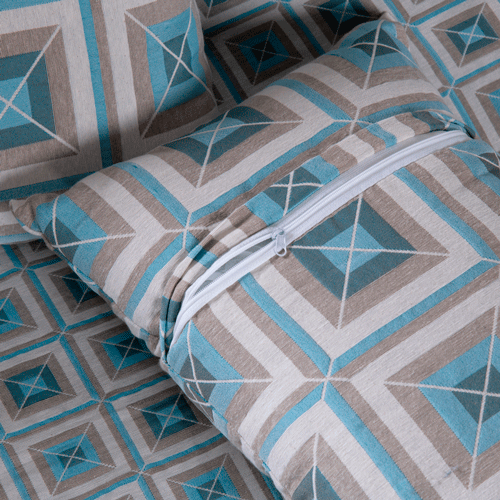 Kit Xale Para Sofá Com Franja Marrocos 5 Peças 1,35 x 1,35 60% Algodão / 40%