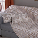 Kit Xale Para Sofá Com Franja Marrocos 5 Peças 1,35 x 1,35 60% Algodão / 40%