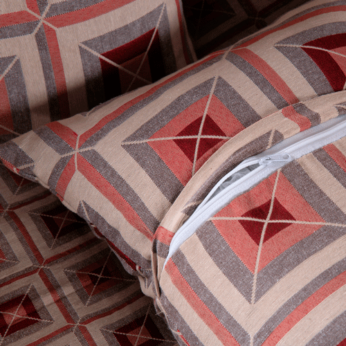 Kit Xale Para Sofá Com Franja Marrocos 5 Peças 1,35 x 1,35 60% Algodão / 40%