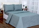 Kit Cobreleito Queen Classic 3 Peças Cinza Matelado Microfibra 240x250 cm