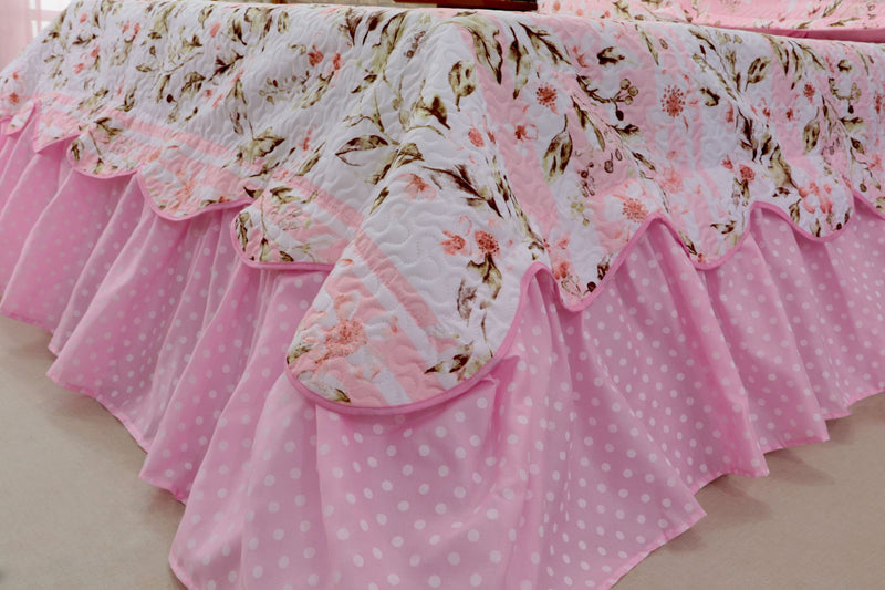 Kit Cobreleito Belize Casal Queen 05 peças Lirio