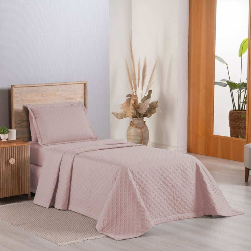 Kit Cobre Leito Matelado Dupla Face Attuale 2 Peças Solteiro 100% Poliéster -