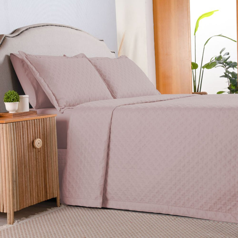 Kit Cobre Leito Matelado Dupla Face Attuale 3 Peças Casal 100% Poliéster - Ros