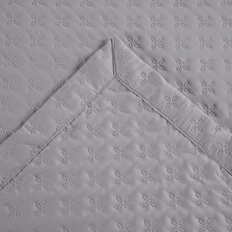 Kit Cobre Leito Matelado Dupla Face Attuale 3 Peças King 100% Poliéster - Cinz