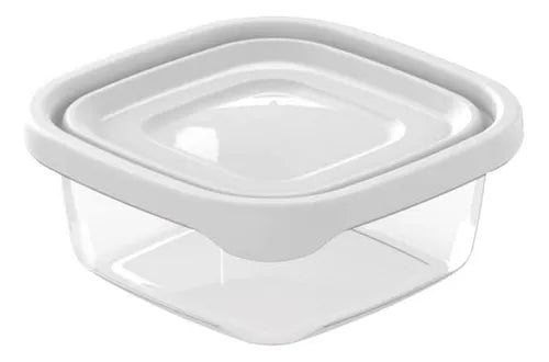 Jogo De Potes Plástico Plasvale Mais 12 Branco