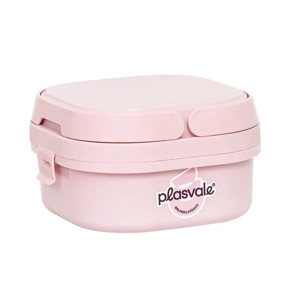 Marmita Com 2 Compartimentos, Travas e Alças Plasvale Rosa