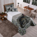 Kit Edredom Solteiro 4 Peças Boy 300 Fios Micropercal Estampado Completo