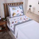 Jogo de Lençol Solteiro 3 Peças Estampado Boy 300 Fios com Elástico