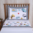 Jogo de Lençol Solteiro 3 Peças Estampado Boy 300 Fios com Elástico