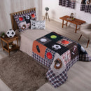 Kit Edredom Solteiro 4 Peças Boy 300 Fios Micropercal Estampado Completo