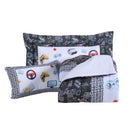 Kit Edredom Solteiro 4 Peças Estampado Boy 300 Fios com Almofada Completo