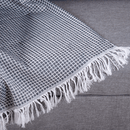 Manta para Sofá Jacquard Grid com Franja 2,10x1,35 m Dupla Face