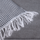 Manta para Sofá Jacquard Grid com Franja 2,10x1,35 m Dupla Face