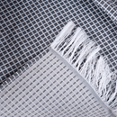 Manta para Sofá Jacquard Grid com Franja 2,10x1,35 m Dupla Face