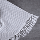 Manta para Sofá Jacquard Grid com Franja 2,10x1,35 m Dupla Face