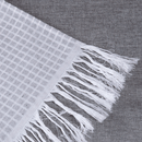 Manta para Sofá Jacquard Grid com Franja 2,10x1,35 m Dupla Face