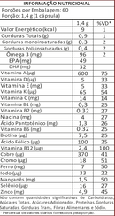 Ômega 3 Multivitamínico A-Z EPA DHA 1400mg 60 Cápsulas