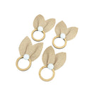 Kit 4 Anéis para Guardanapos Orelhinha Páscoa 4 Peças 10cm x 7cm Argola MDF e Te