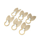 Kit 6 Anéis para Guardanapos Orelhinha Páscoa 6 Peças 10cm x 7cm Argola MDF e Te