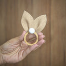 Kit 6 Anéis para Guardanapos Orelhinha Páscoa 6 Peças 10cm x 7cm Argola MDF e Te