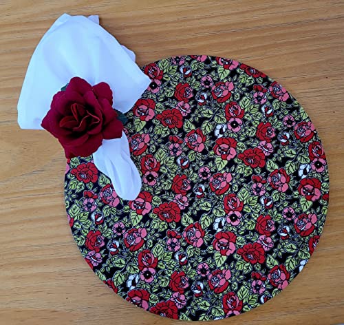 Kit 4 Capas para Sousplat Floral Romance Charlô 35cmx35cm